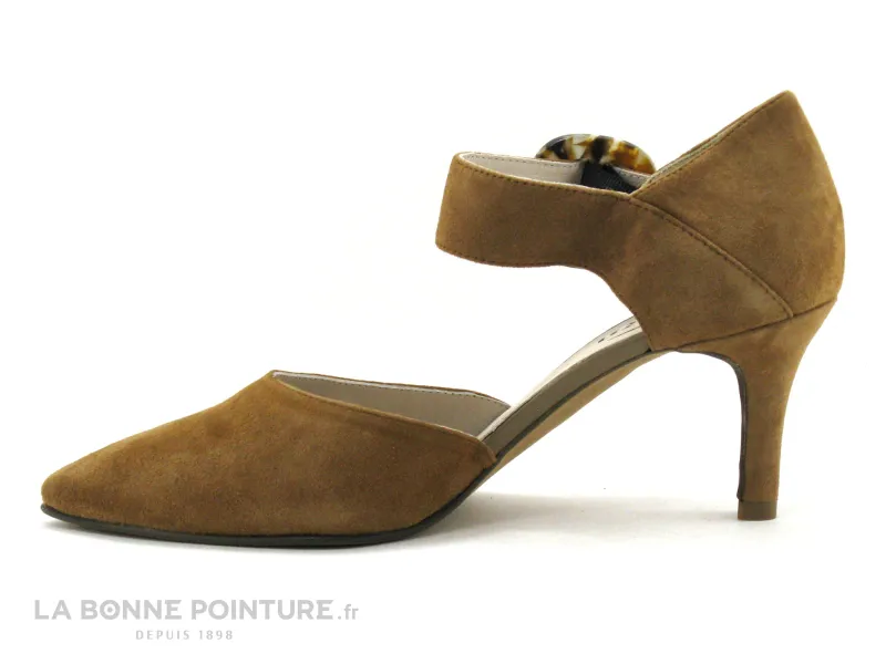 Achat chaussures Artika Femme Escarpin, vente Artika YNATA Vel Daim - Escarpin jaune ocre - Talon haut - Bout pointu