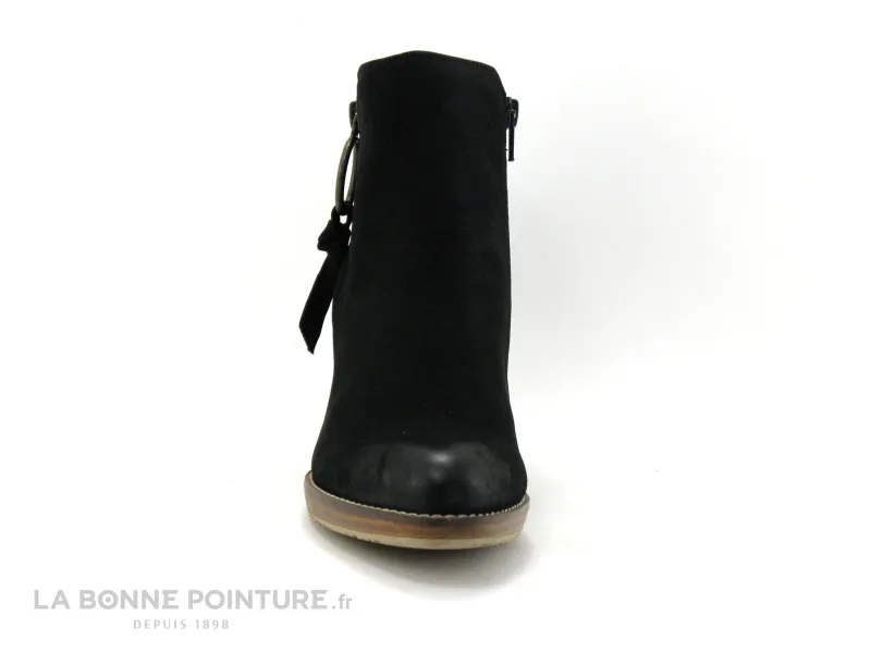 Achat chaussures Fugitive Femme Boots, vente Fugitive ASTON boots noires en nubuck- deux zips et talon