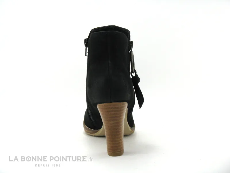 Achat chaussures Fugitive Femme Boots, vente Fugitive ASTON boots noires en nubuck- deux zips et talon