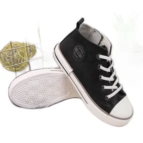 Baskets pour enfants en cuir écologique noir Big Star II374003 le noir