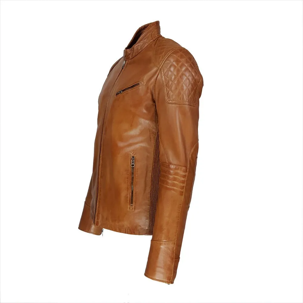 blouson cuir homme motard