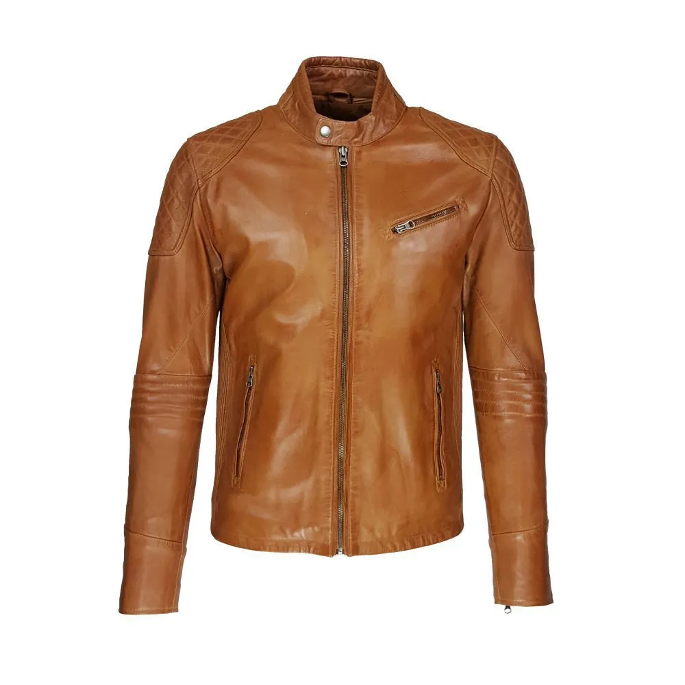 blouson cuir homme motard