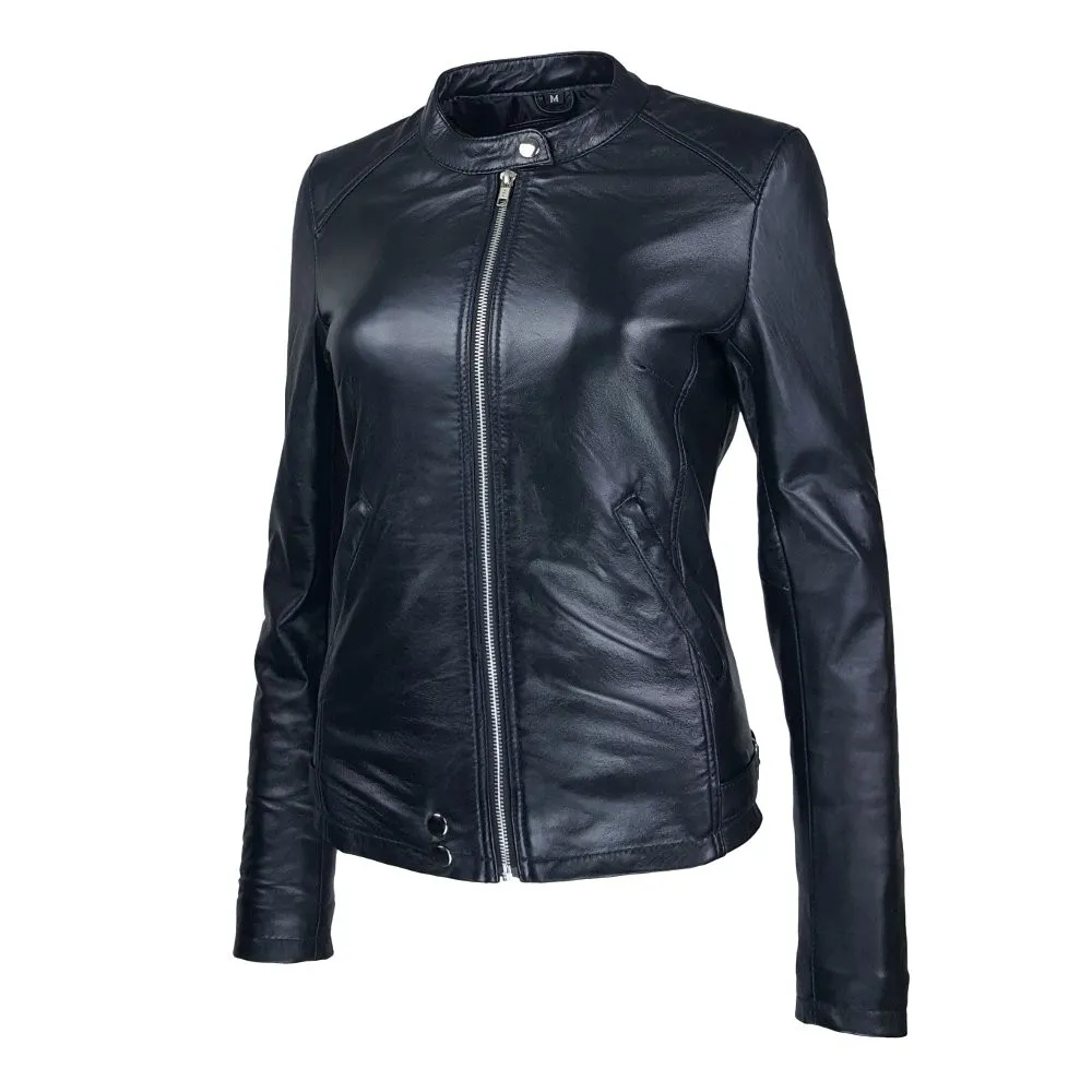 blouson femme cuir jason style motard