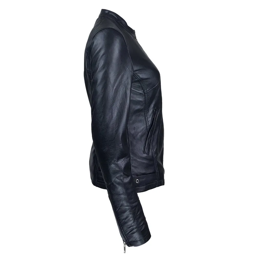 blouson femme cuir jason style motard