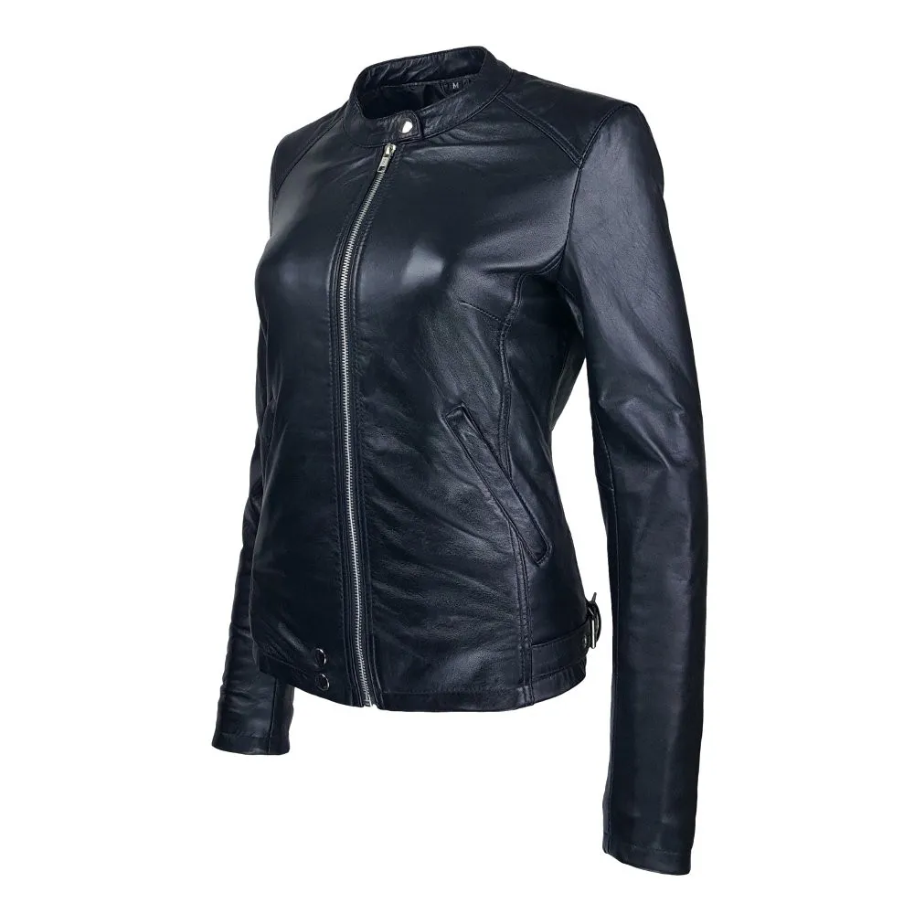 blouson femme cuir jason style motard