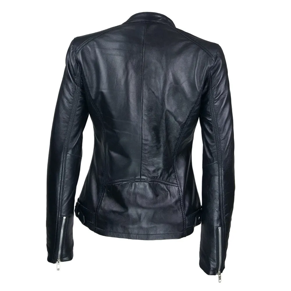 blouson femme cuir jason style motard