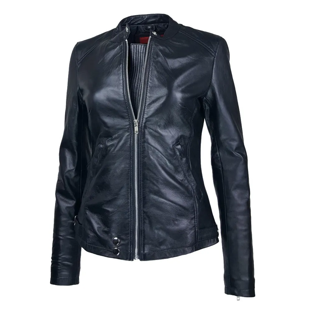 blouson femme cuir jason style motard