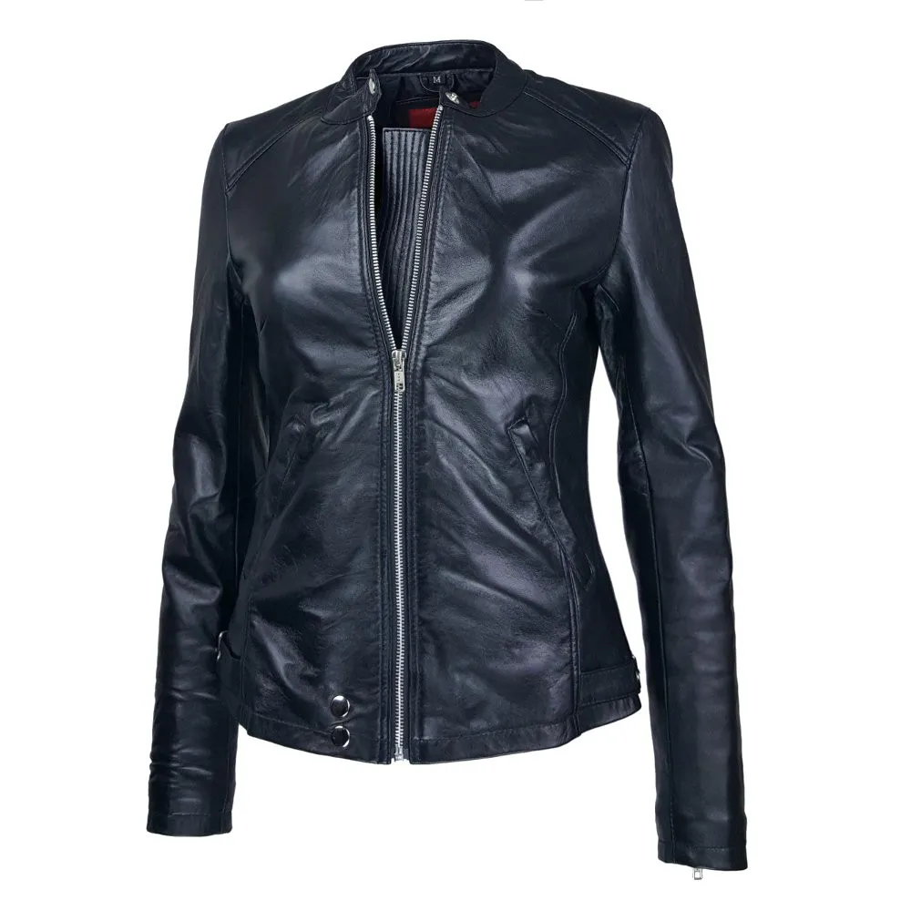 blouson femme cuir jason style motard