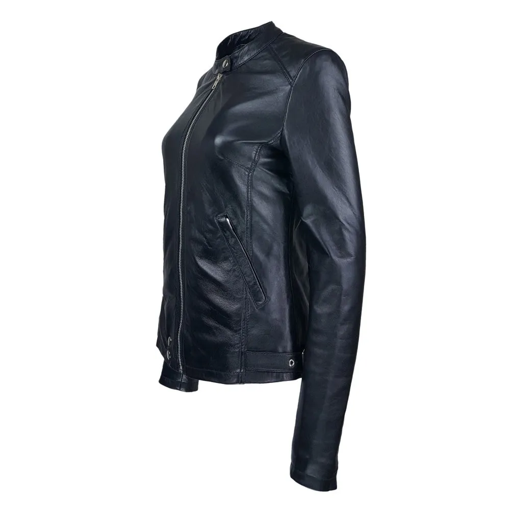 blouson femme cuir jason style motard