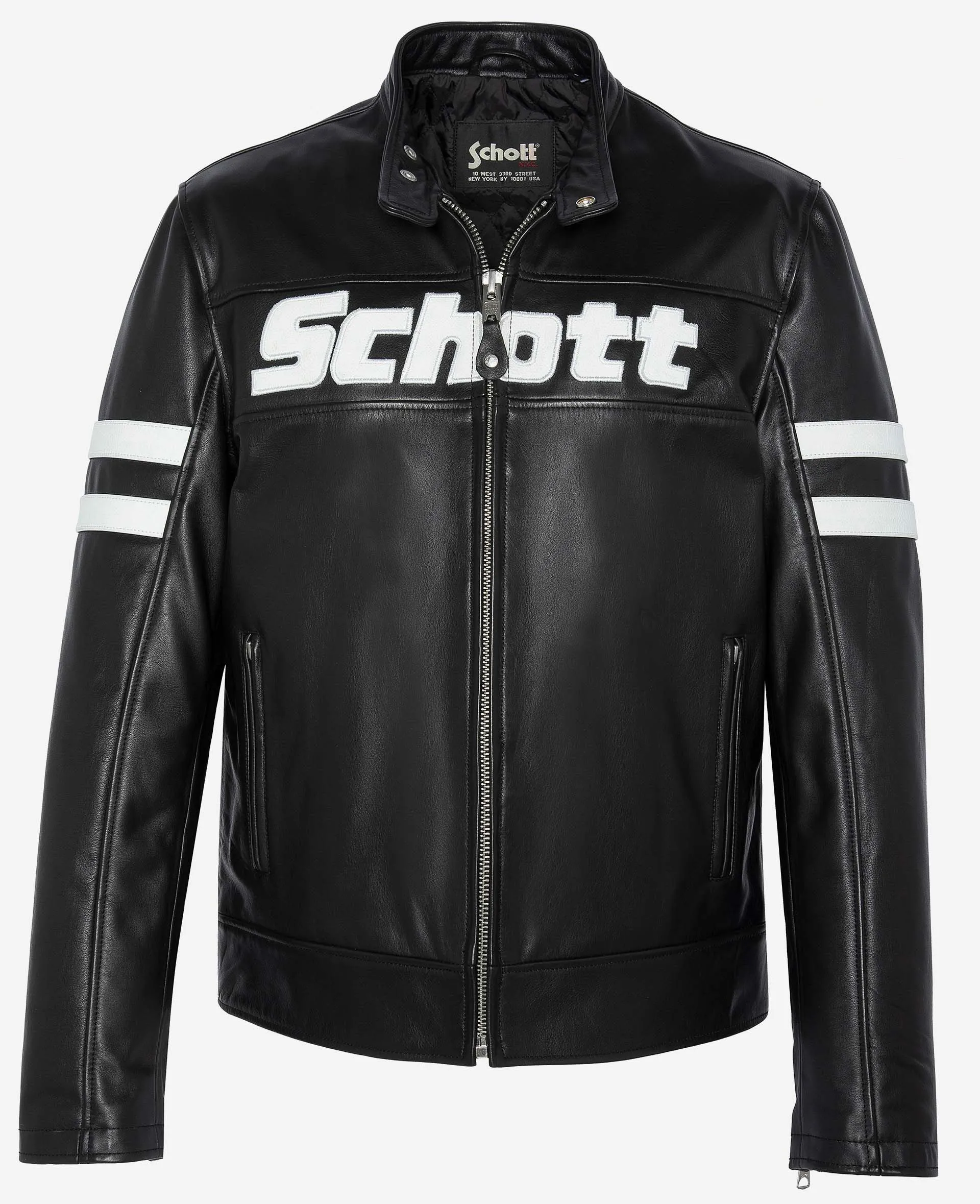 Blouson motard, cuir de vachette