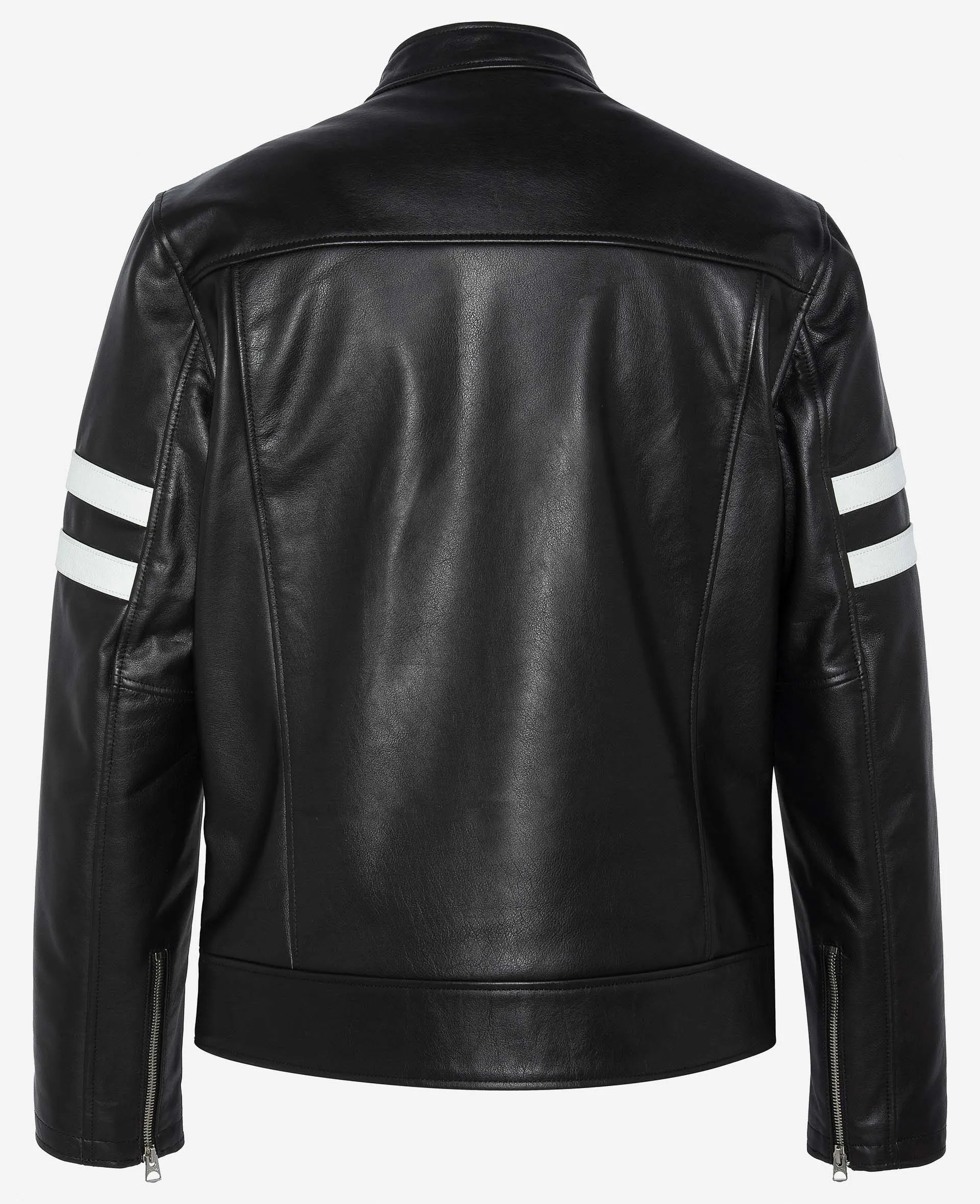 Blouson motard, cuir de vachette