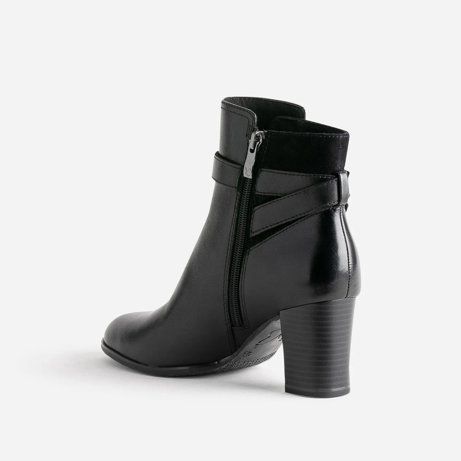 Boots CAPRICE noir en cuir et cuir velours - Boots / bottines Femme | ERAM