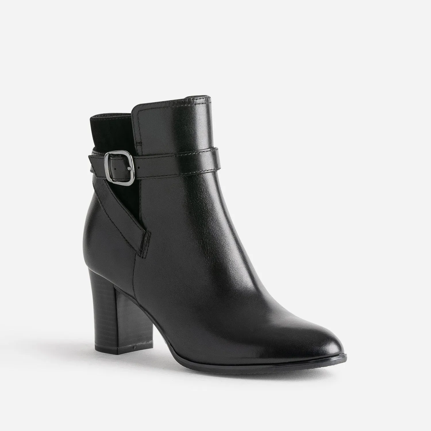 Boots CAPRICE noir en cuir et cuir velours - Boots / bottines Femme | ERAM