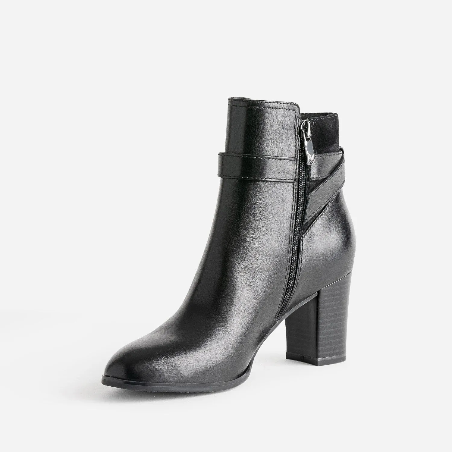 Boots CAPRICE noir en cuir et cuir velours - Boots / bottines Femme | ERAM