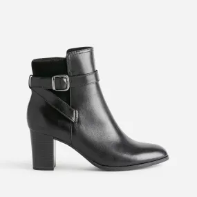 Boots CAPRICE noir en cuir et cuir velours - Boots / bottines Femme | ERAM