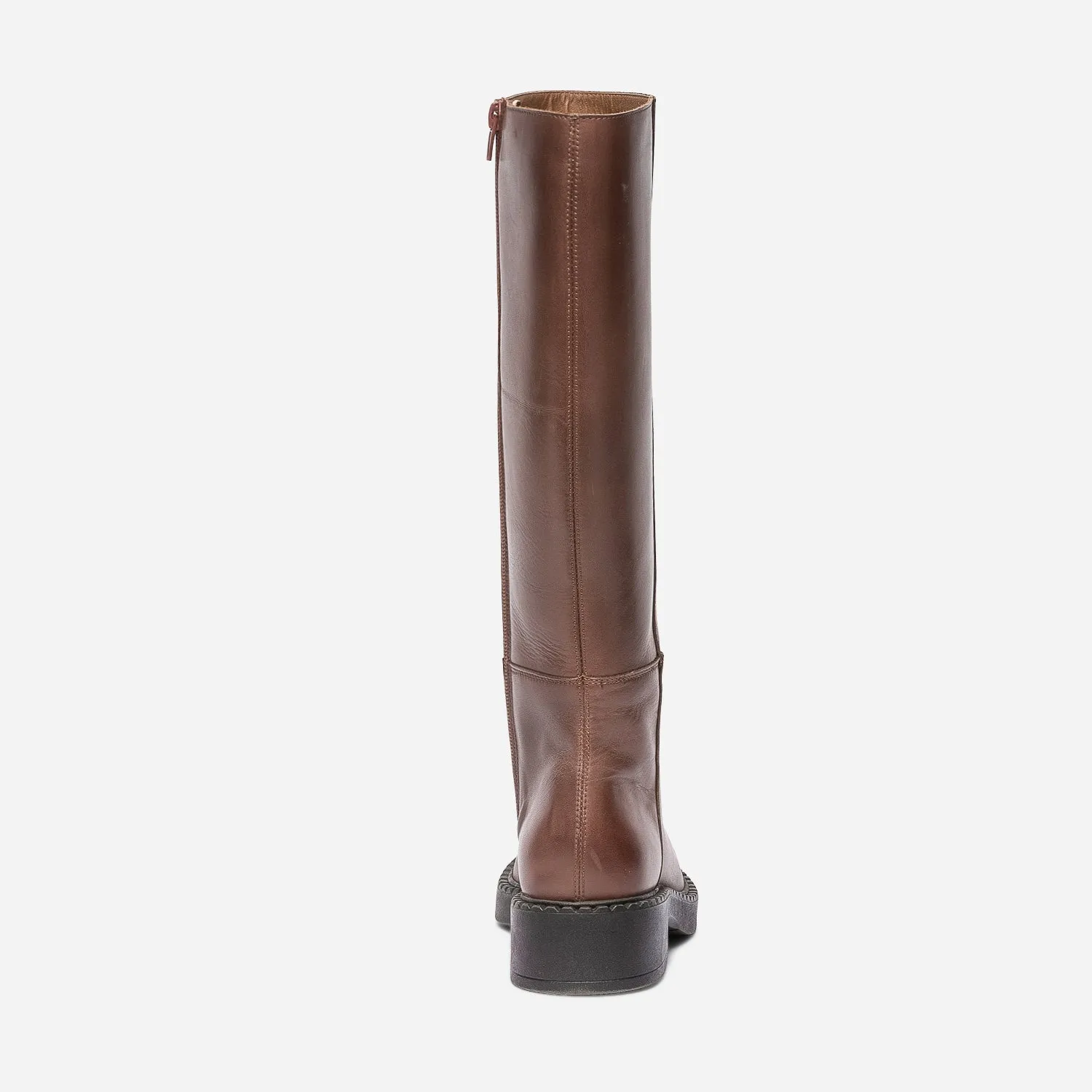 Botte cognac éco-conçue en cuir - Bottes Femme | ERAM