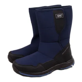 Bottes de neige imperméables pour femmes avec velcro bleu marine DK