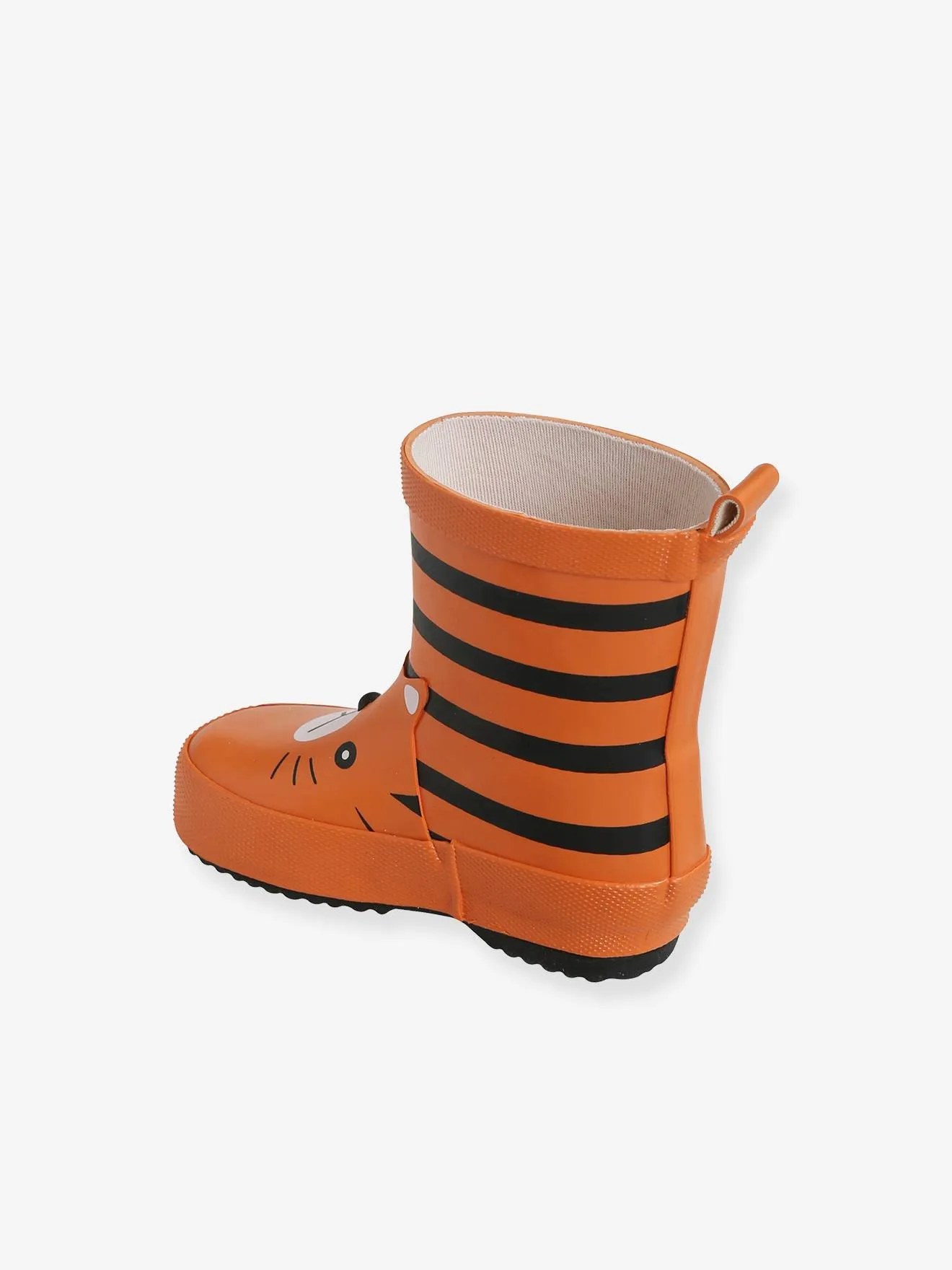 Bottes de pluie bébé garçon en caoutchouc orange - Vertbaudet