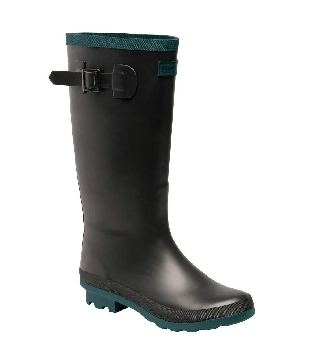 Bottes de pluie fairweather femme noir/bleu sarcelle Regatta