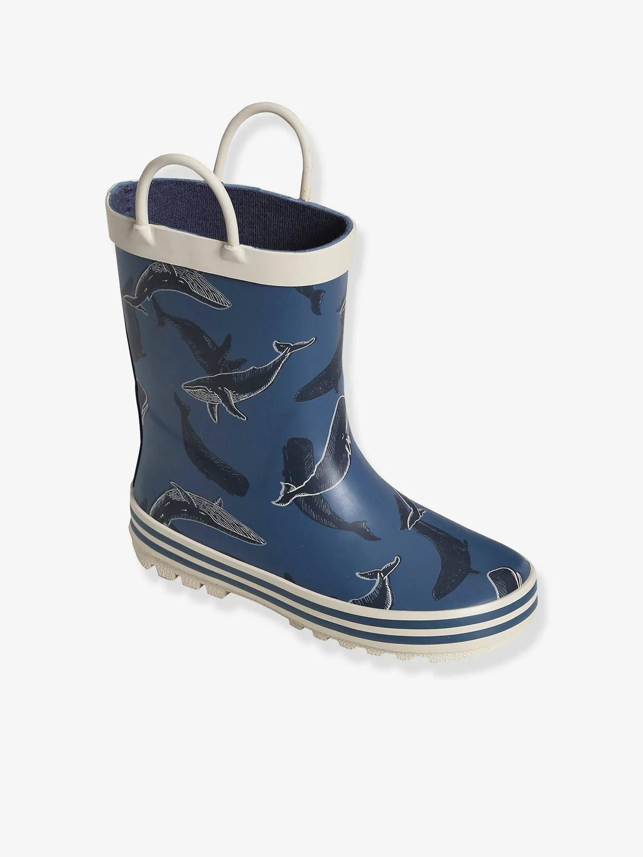 Bottes de pluie imprimées garçon collection maternelle bleu foncé imprimé - Vertbaudet