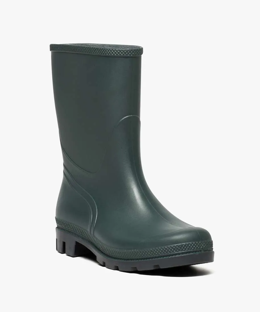 bottes de pluie tout-terrain kaki standard bottes de pluie et apres-ski