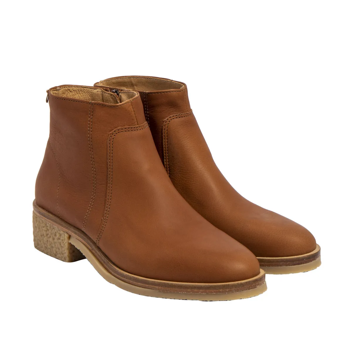 Bottines basses en cuir - Marron