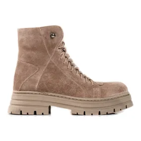 Bottines beiges en cuir naturel Shelovet