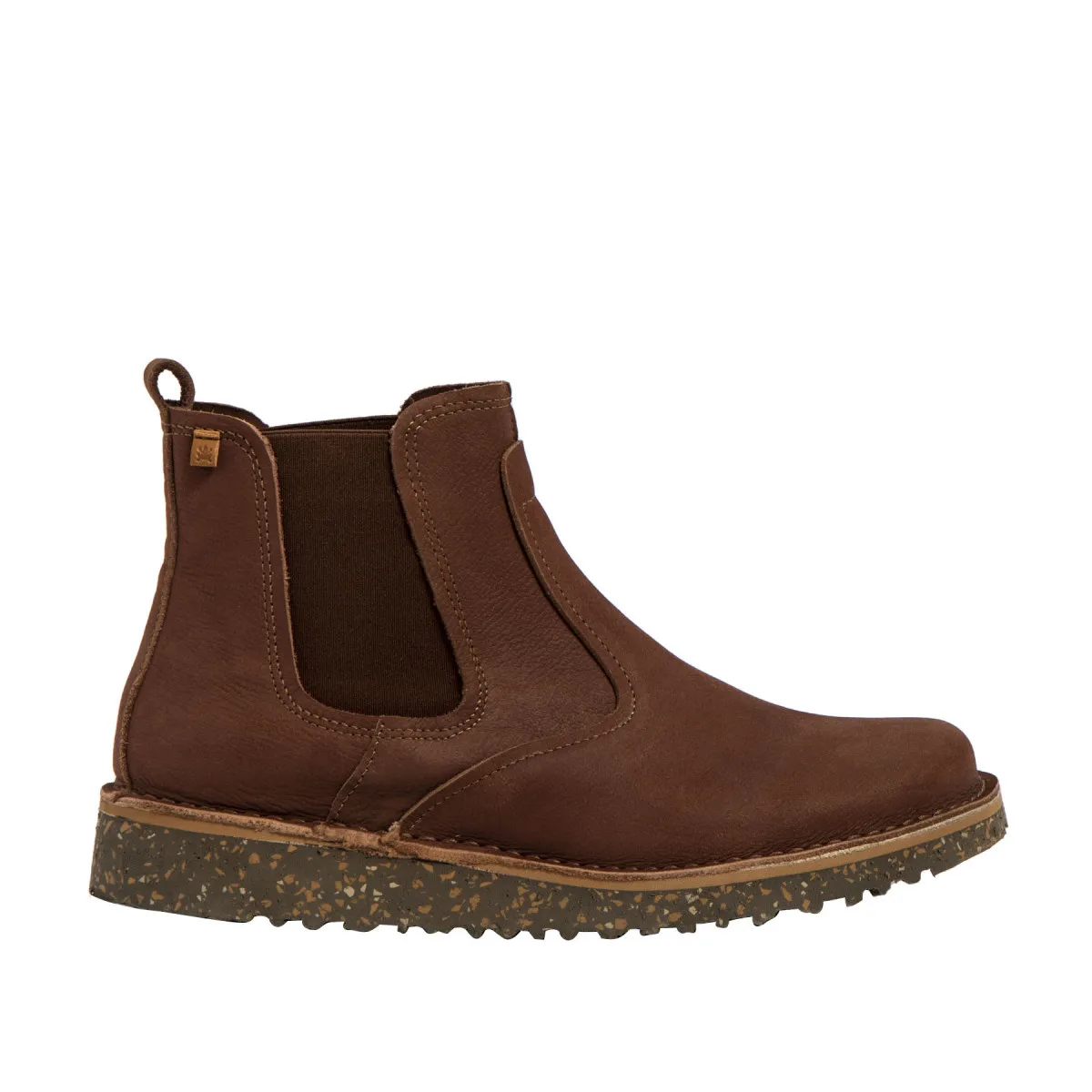 Bottines chelsea basses en cuir - Marron