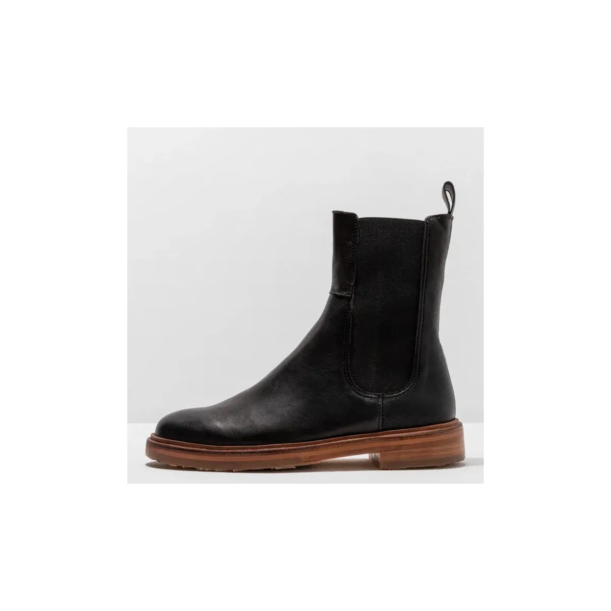 Bottines chelsea en cuir lisse - Noir