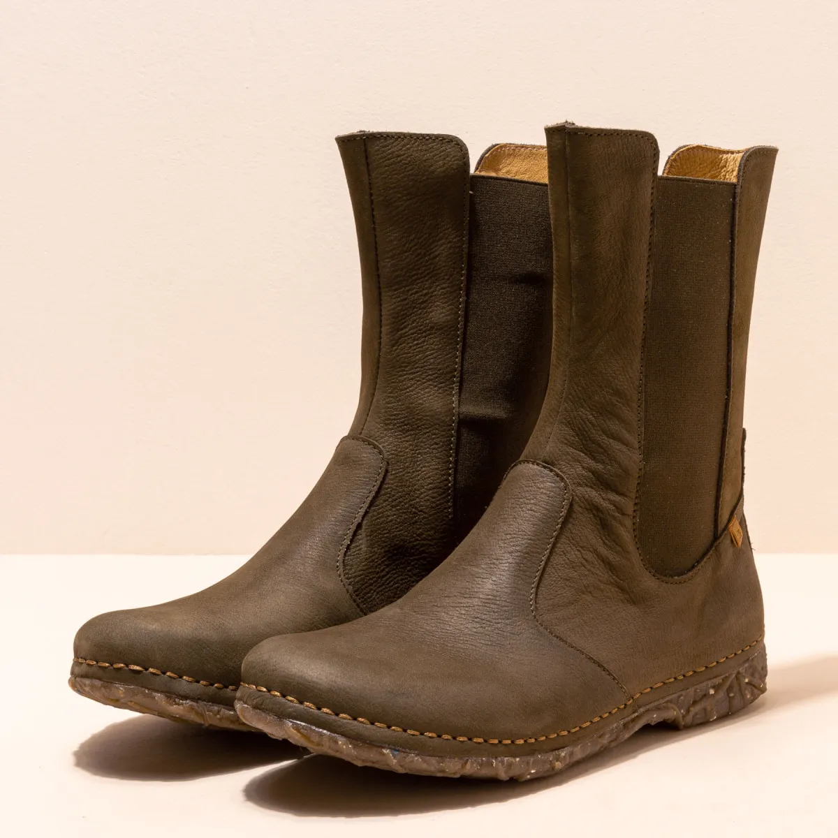 Bottines chelsea montantes - Kaki