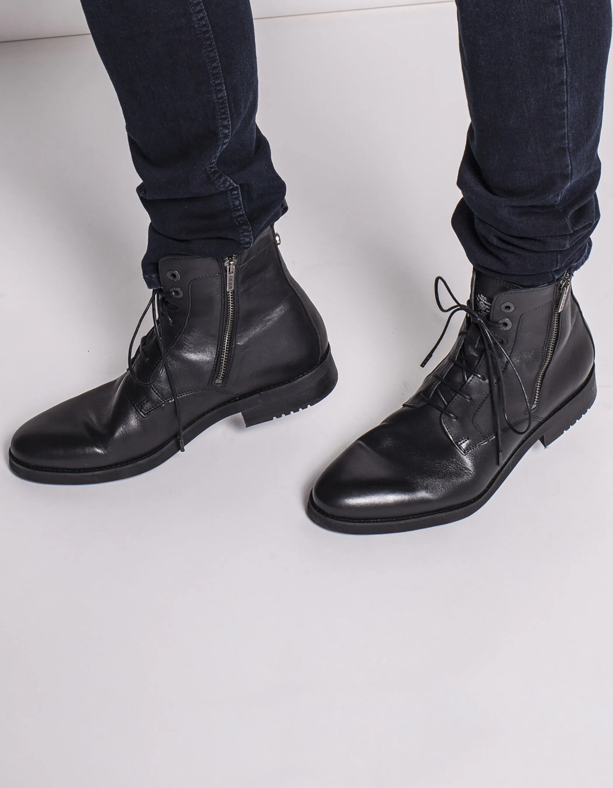 Bottines en cuir homme