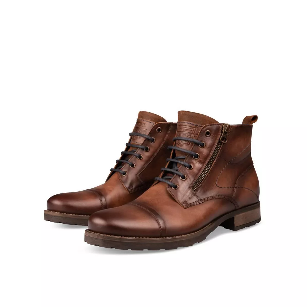 Bottines MARRON DENIM SIDE CUIR