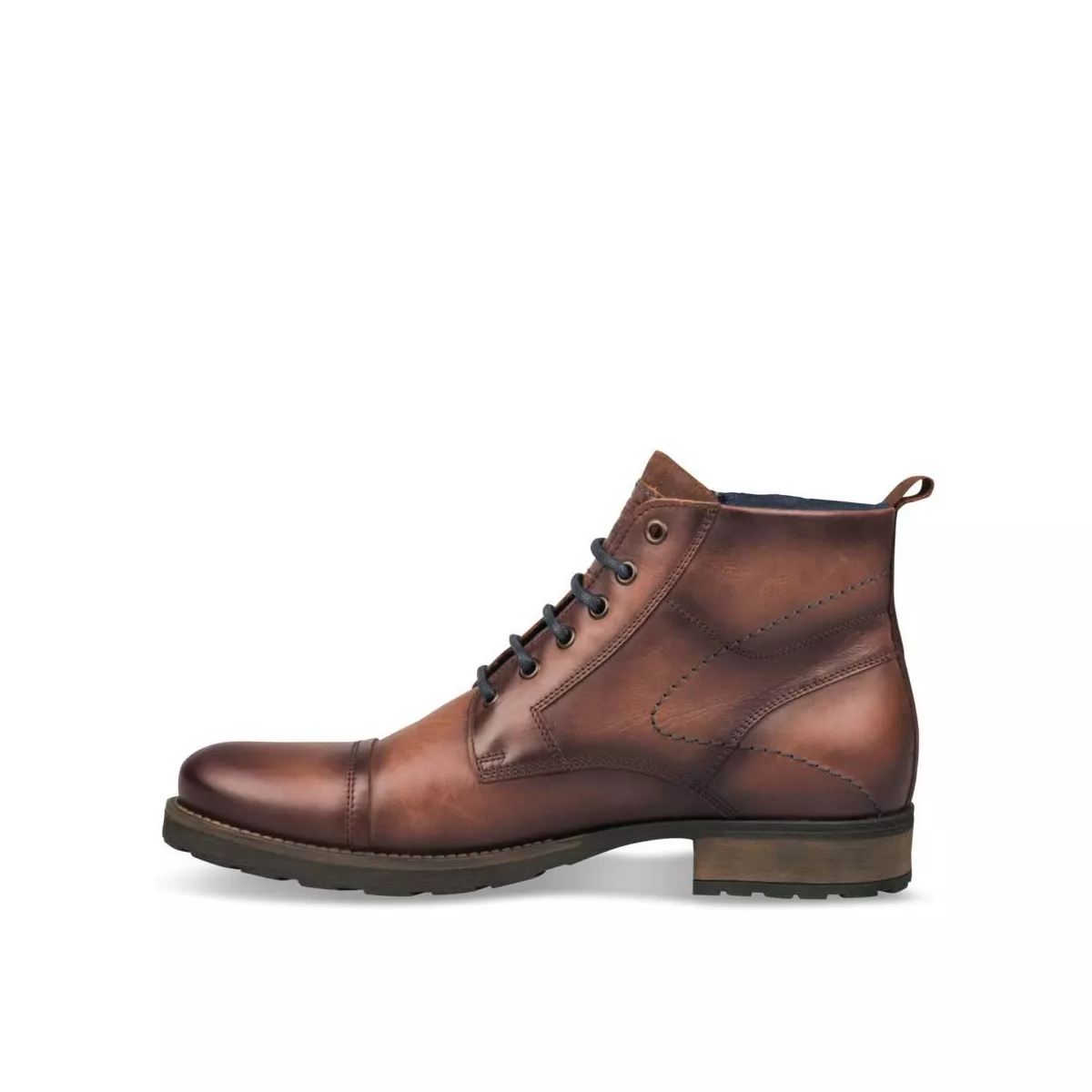 Bottines MARRON DENIM SIDE CUIR