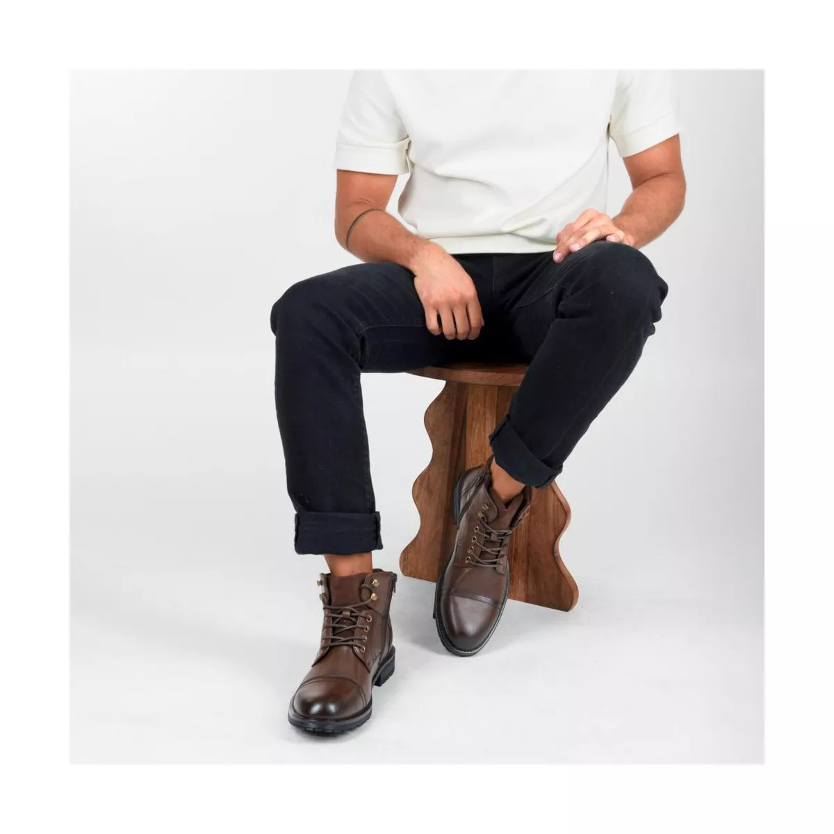 Bottines MARRON DENIM SIDE