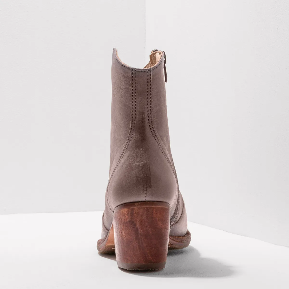 Bottines santiag en cuir - Taupe