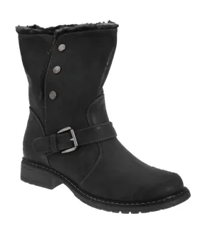 Bottines style motard femme noir Cats Eyes