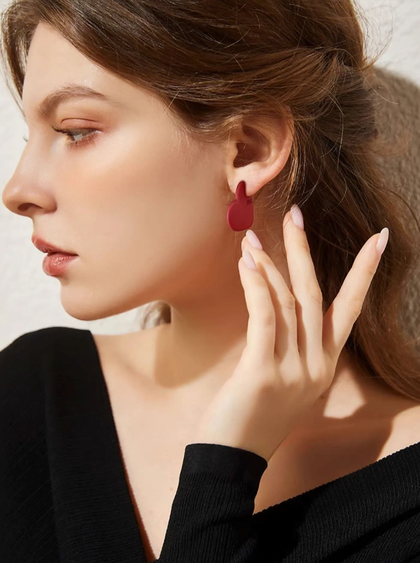 Boucles d'Oreilles Cœur Rouge