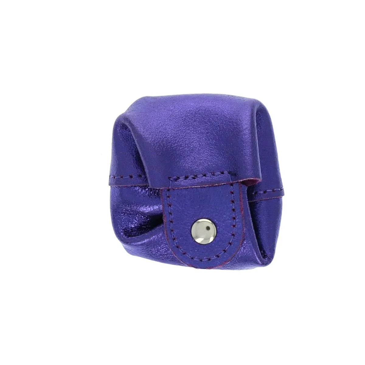 Bourse cuir violet foncé Maison Suzanne - Le petit Souk