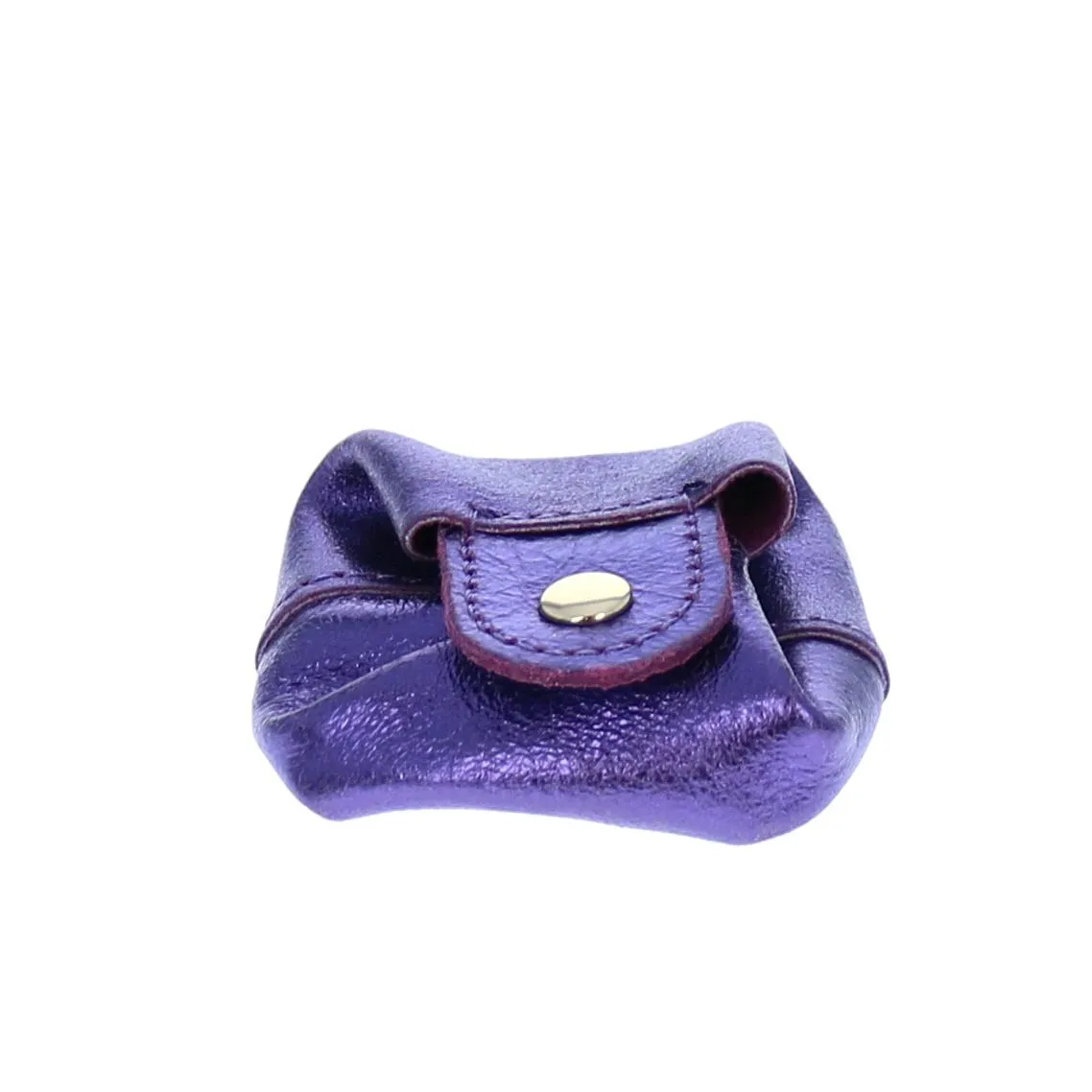 Bourse cuir violet foncé Maison Suzanne - Le petit Souk