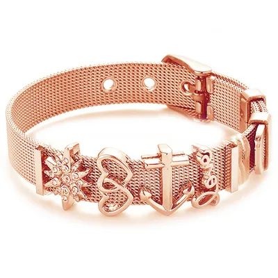 Bracelet femme tendance Ancre rose gold