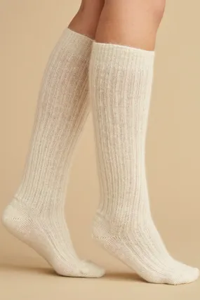 Chaussettes laine mohair santé hautes