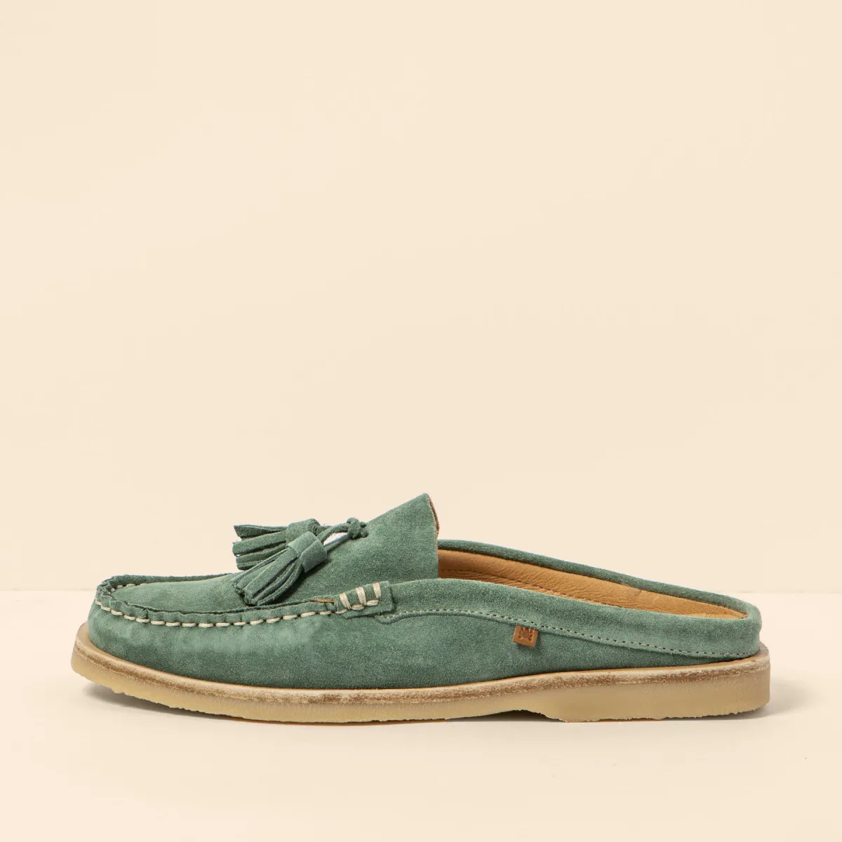 Chaussures bateau en daim ouvertes - Bleu