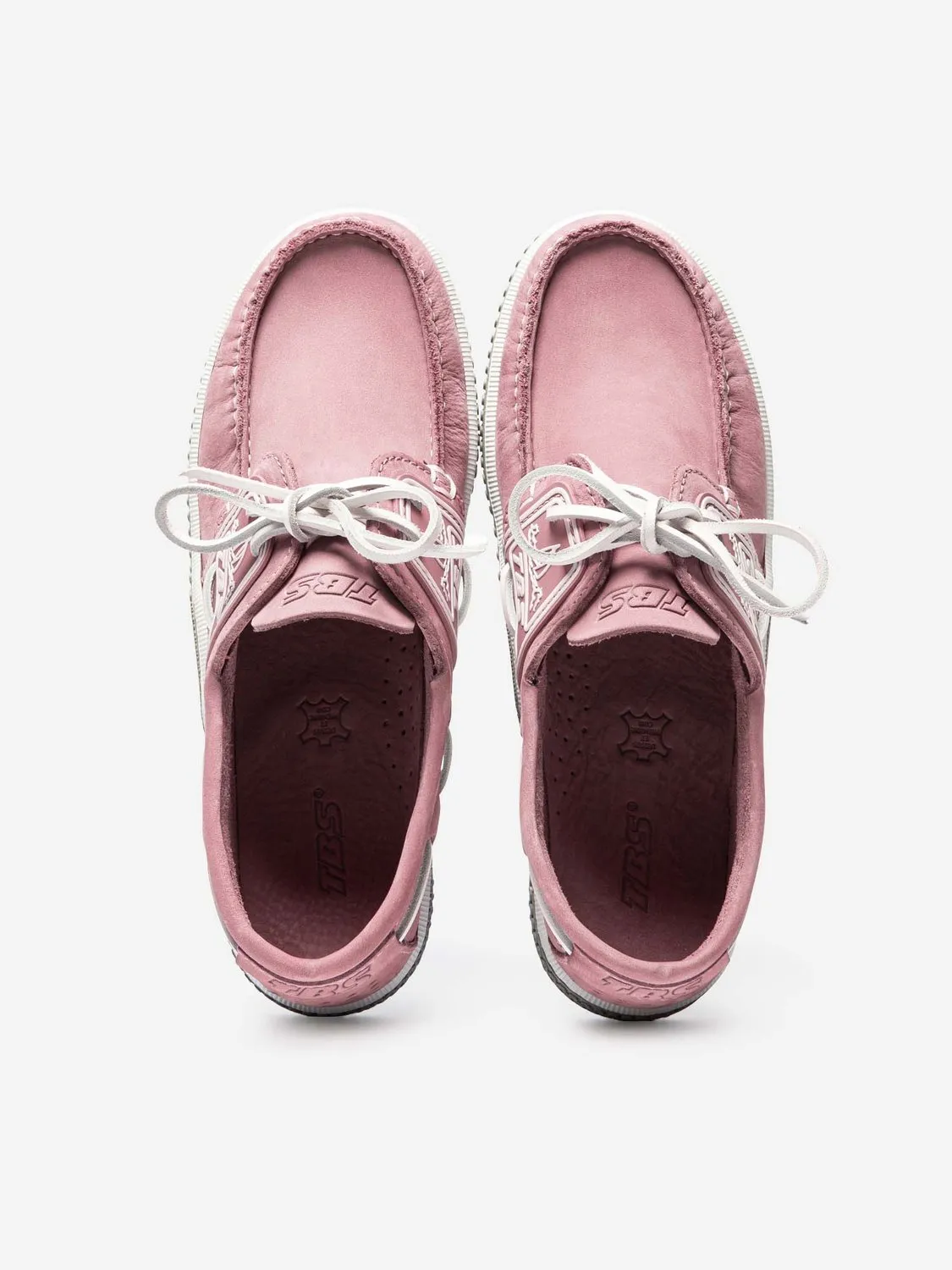 Chaussures Bateau Homme Cuir Nubuck Rose tbs