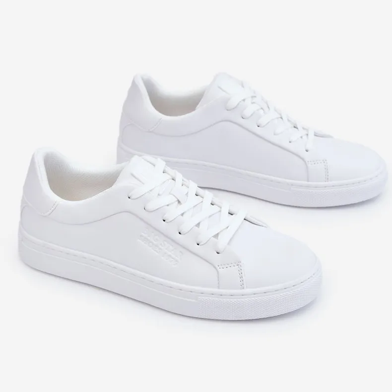 Chaussures de sport Big Star en mousse à mémoire de forme pour hommes LL174193 Blanc blanche