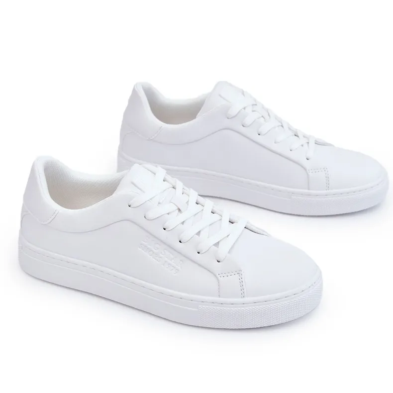 Chaussures de sport Big Star en mousse à mémoire de forme pour hommes LL174193 Blanc blanche