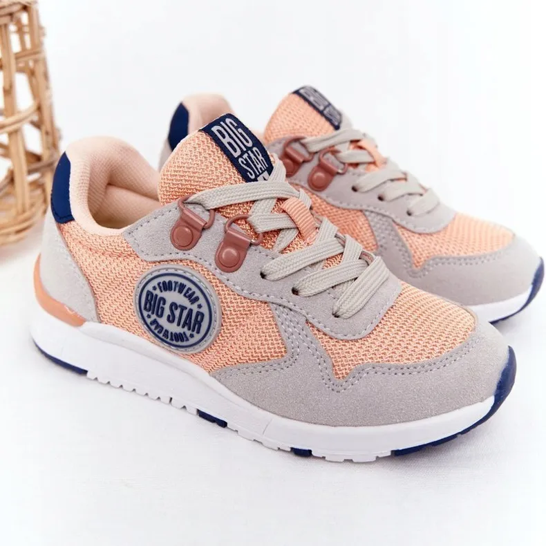 Chaussures de sport pour enfants en mousse à mémoire Big Star HH374180 Orange