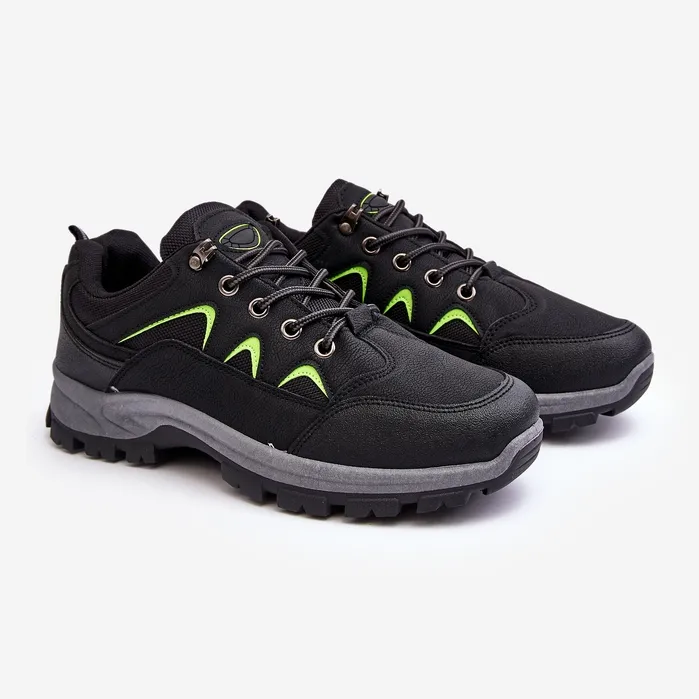 Chaussures de sport trekking pour hommes noires le noir