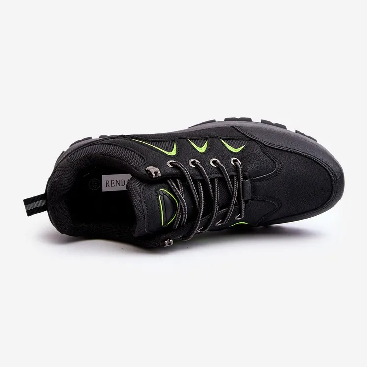 Chaussures de sport trekking pour hommes noires le noir