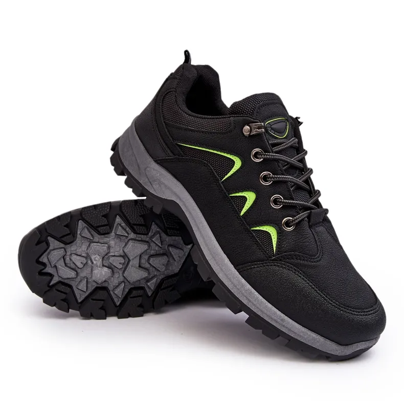 Chaussures de sport trekking pour hommes noires le noir