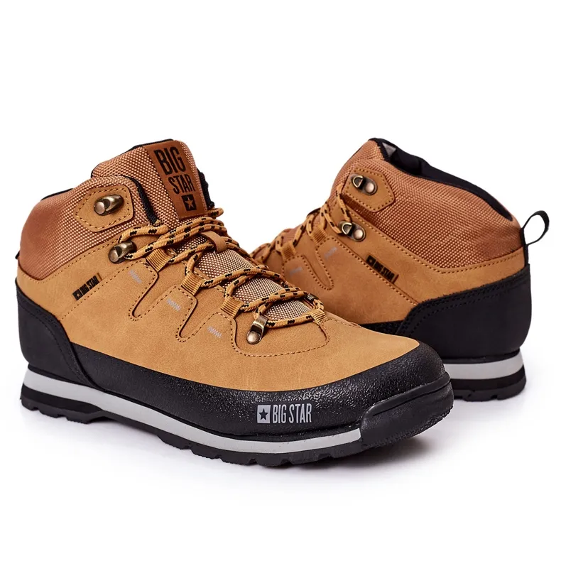 Chaussures de trekking chaudes pour hommes Big Star EE174438 Camel brun